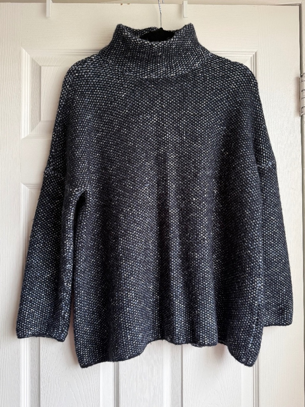 ZARA Oversized Speckled Knit Mock Neck Sweater Size S